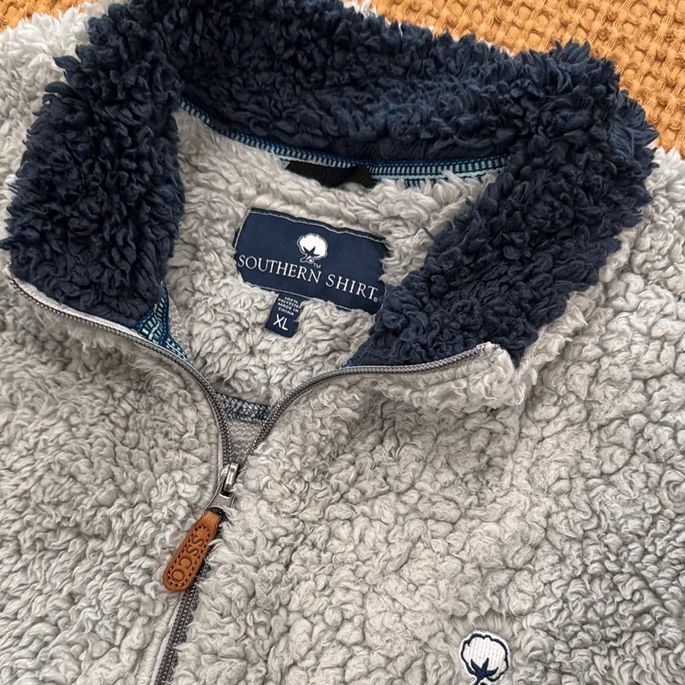 Southern Shirt Gray Sherpa Fleece Jacket XL